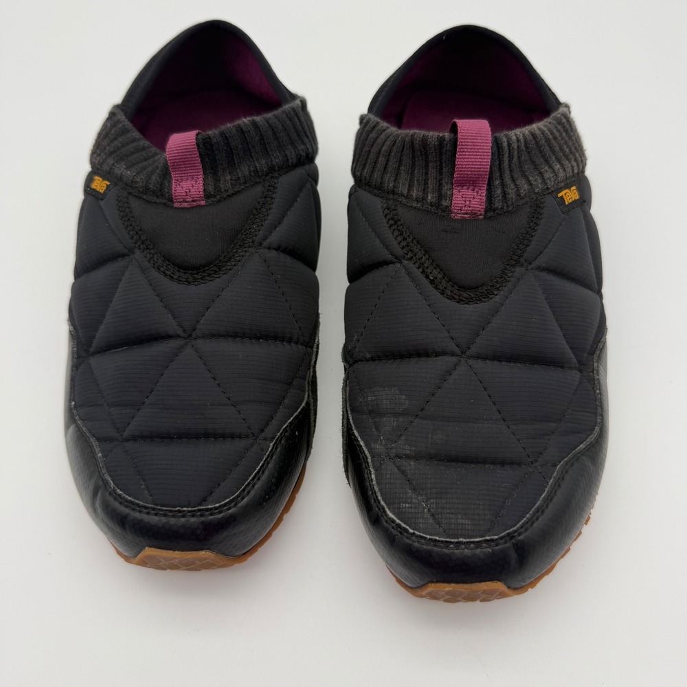 Teva Ember Moc Women's 8 Black Quilted Slip On Gorpcore Camp Shoes 1018225
